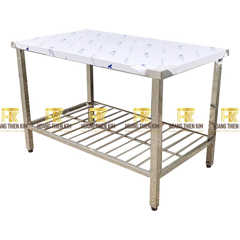 Bàn sơ chế inox 304 có giá nan dưới