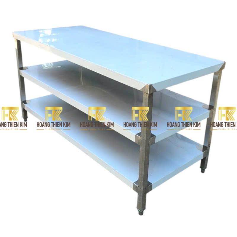 Bàn 3 tầng inox 304
