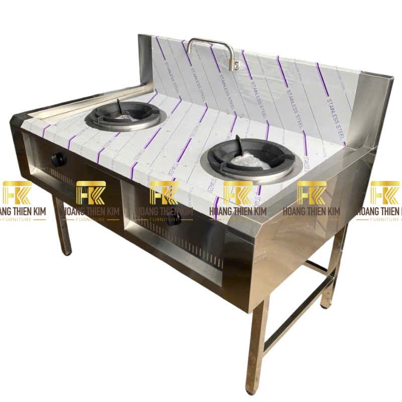 Bếp á công nghiệp 2 họng inox 304