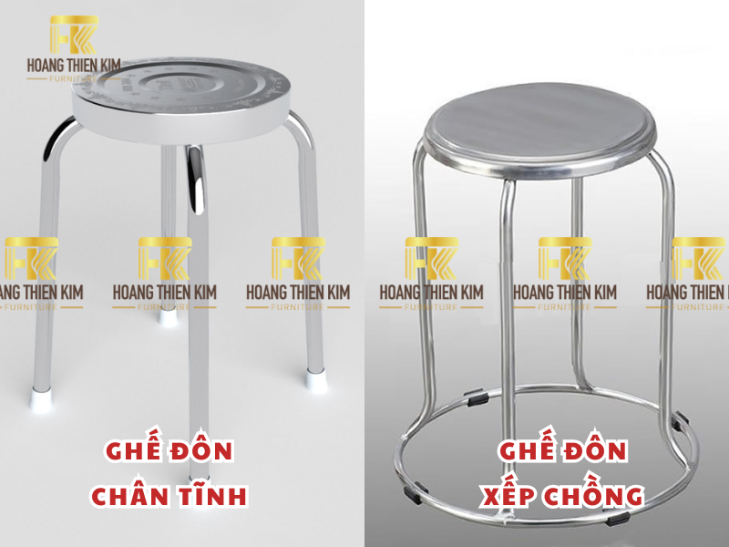 Ghế đôn inox bền chắc, đa dạng và tiết kiệm diện tích