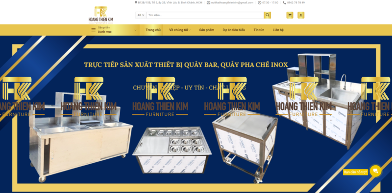 Website Inox Hoàng Thiên Kim 