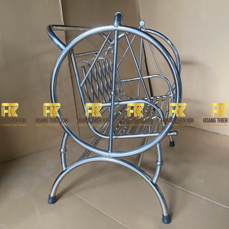 Xích đu khung chữ A tròn caro mini inox 304