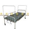 Giường y tế 1m2 inox 201 nâng đầu 2 tay quay có lan can