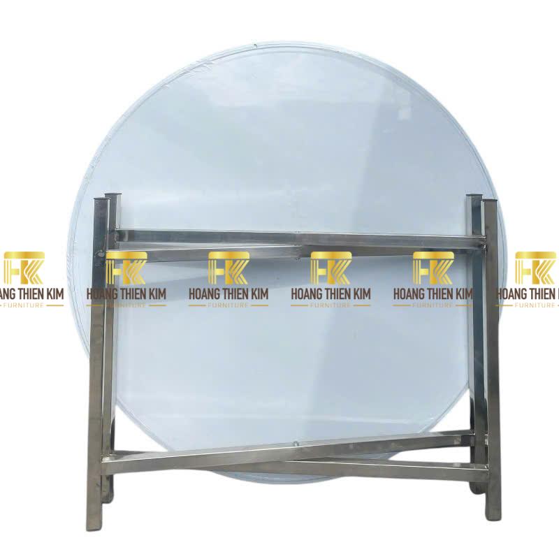 Bàn tròn inox hawata 1m2
