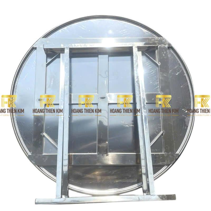 Bàn tròn 1m5 chân chữ thập