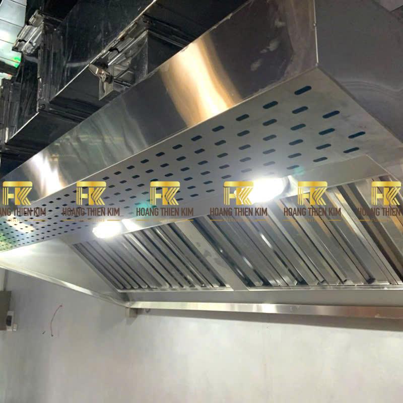 Chụp hút khói inox 304 có đèn chiếu sáng