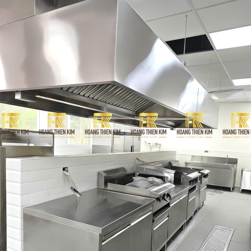 Chụp hút khói inox 304 có đèn chiếu sáng Chụp hút khói inox 304 có đèn chiếu sáng