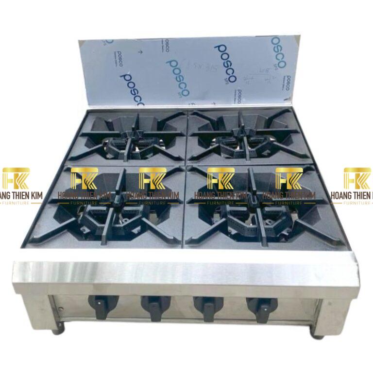 Bếp âu 4 họng inox 304 chân thấp