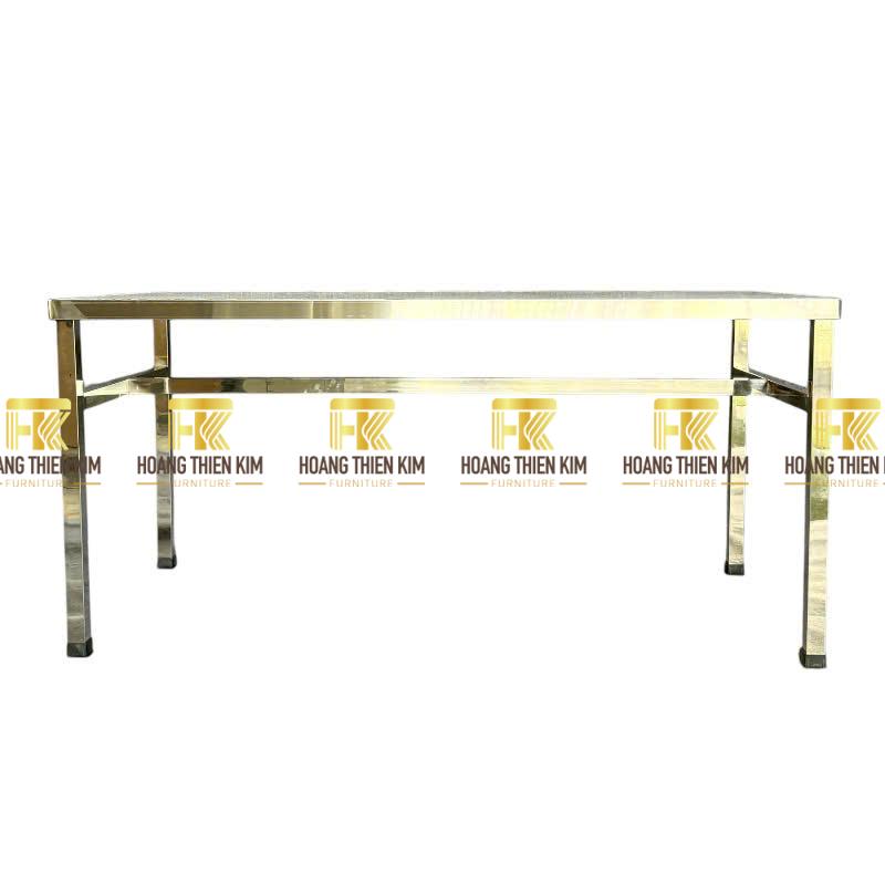 Bàn ăn công nghiệp inox 304 chân vuông cố định Bàn ăn công nghiệp inox 304 chân vuông cố định