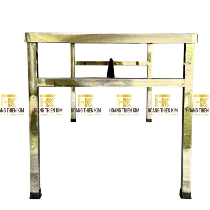 Bàn ăn công nghiệp inox 304 chân vuông cố định Bàn ăn công nghiệp inox 304 chân vuông cố định