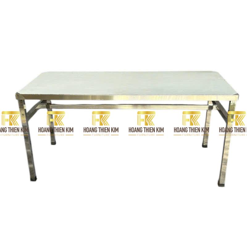 Bàn ăn công nghiệp inox 304 chân vuông cố định Bàn ăn công nghiệp inox 304 chân vuông cố định