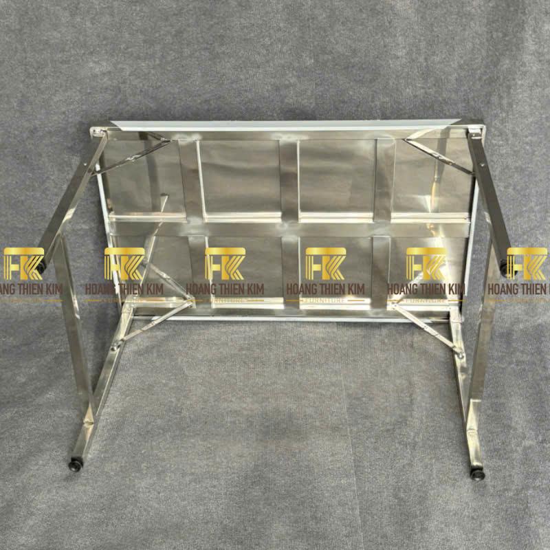 Bàn công nghiệp inox chân gấp gọn Bàn công nghiệp inox chân gấp gọn