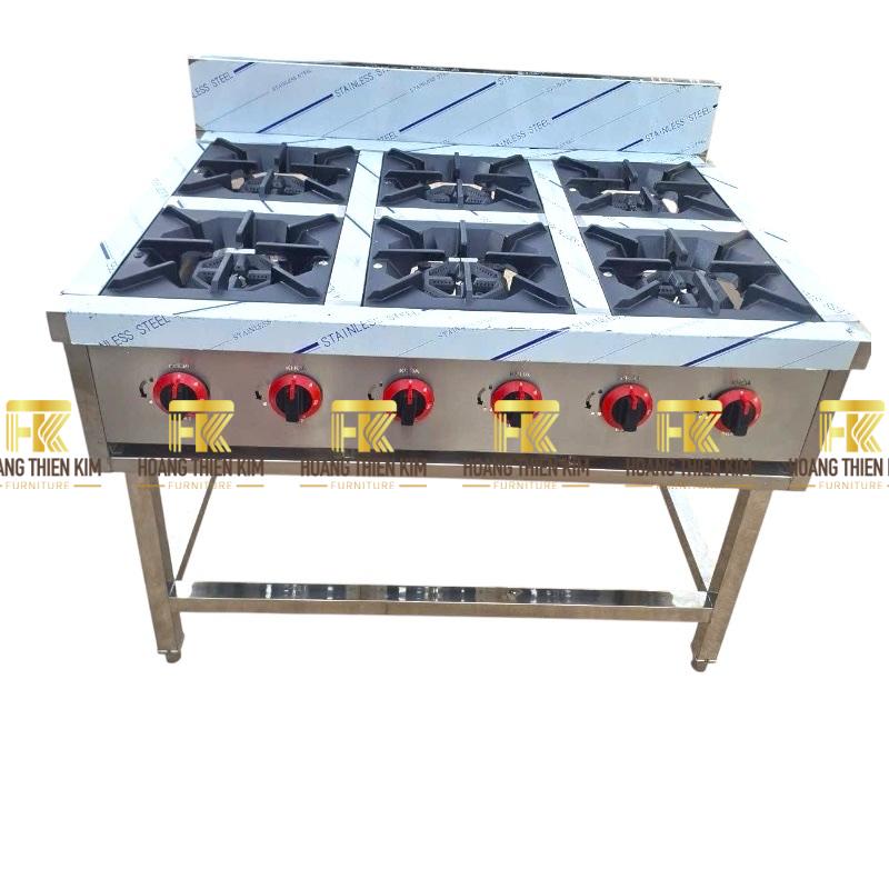 Bếp âu 6 họng inox 304