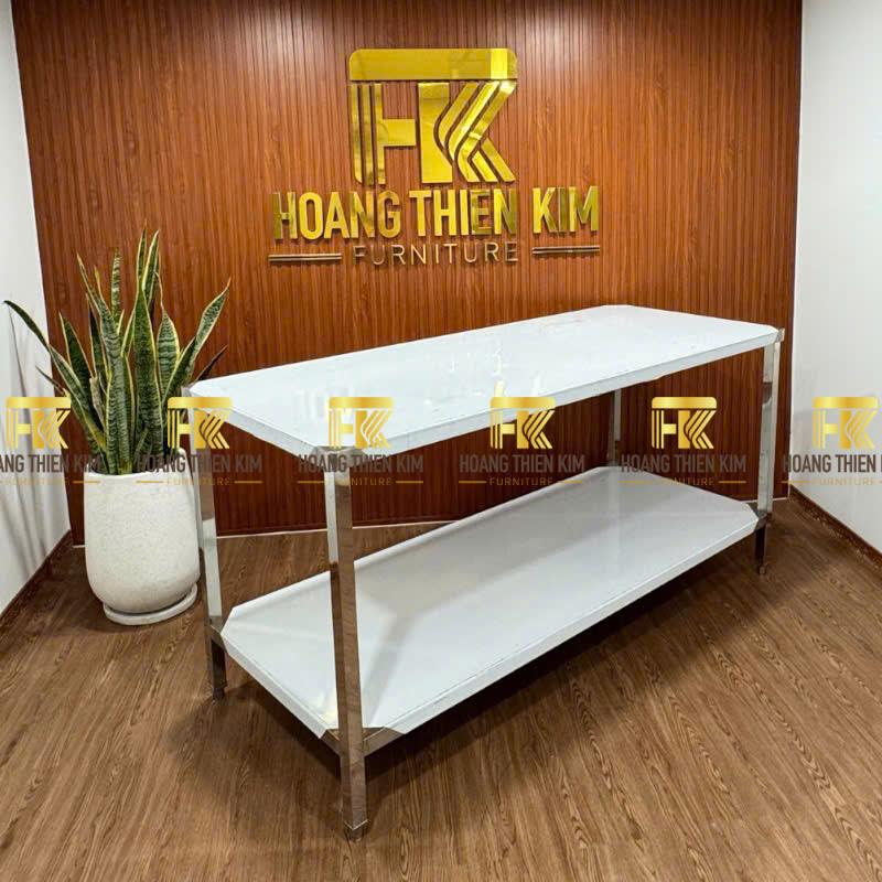 Bàn 2 tầng inox 304