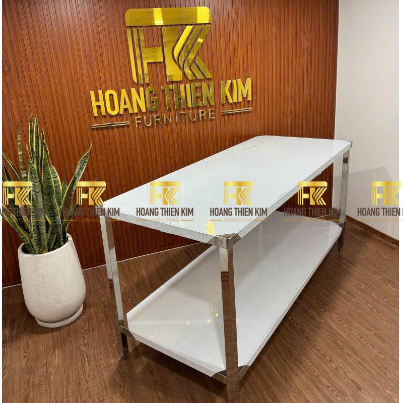 Bàn 2 tầng inox 304