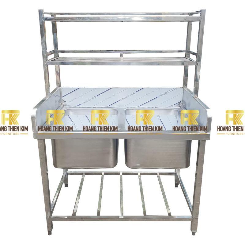 Chậu rửa bát 2 hố có bàn chờ (2)