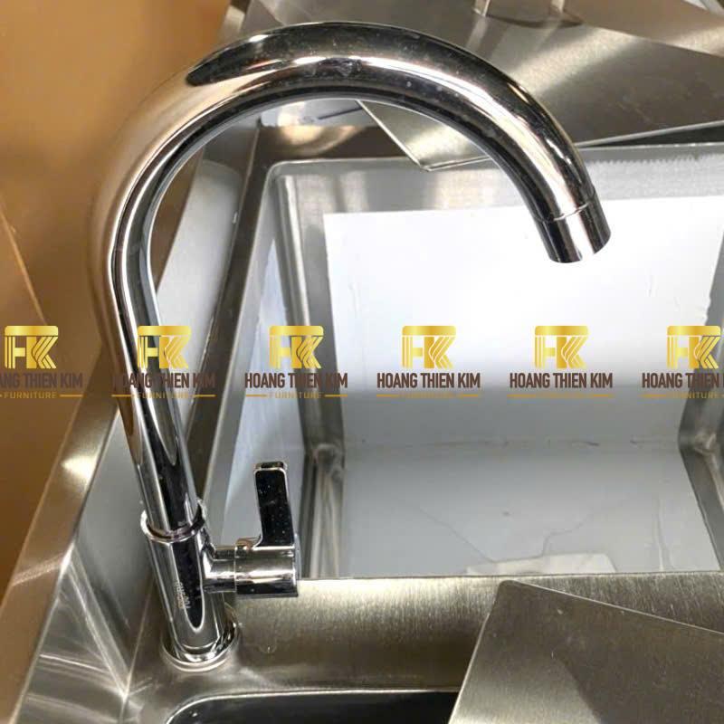 Chậu rửa bát 2 hố có bàn chờ (4)