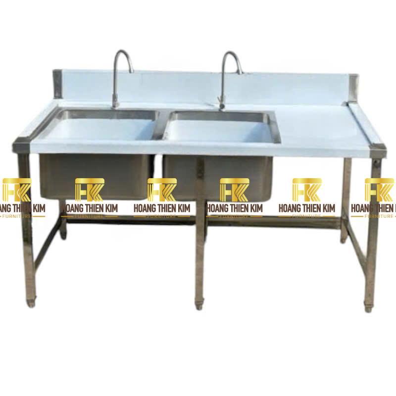 Chậu rửa bát 2 hố có bàn chờ (9)