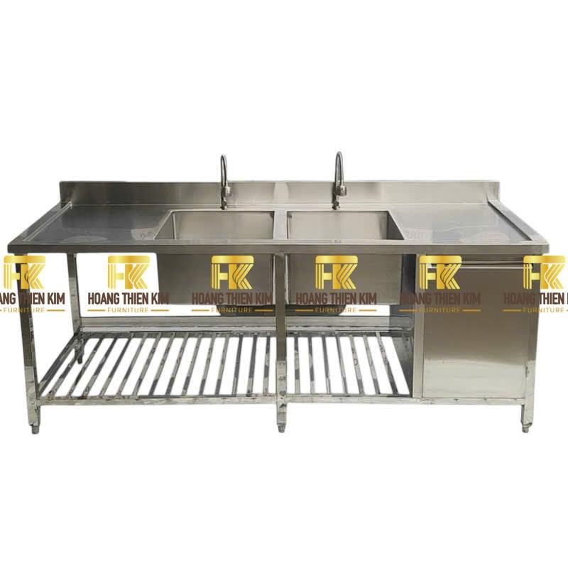 Chậu rửa bát 2 hố có bàn chờ