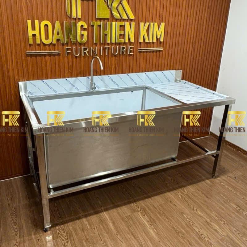 Chậu ngâm inox có bàn chờ