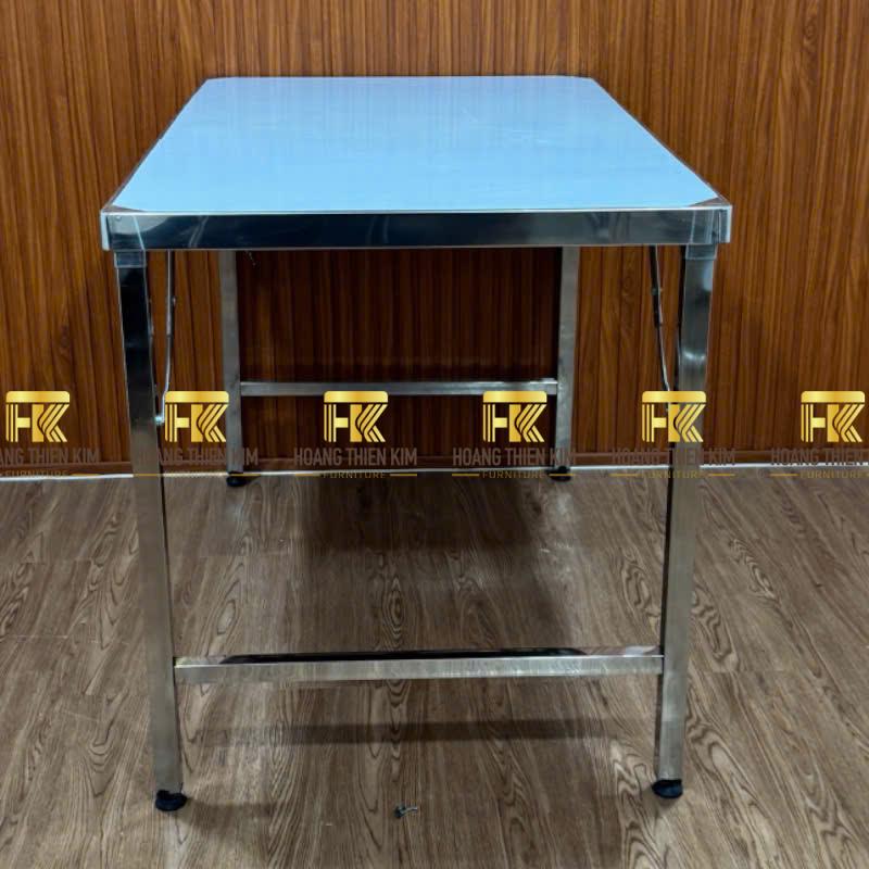 Bàn chữ nhật inox 304 KT: D1200 x R700 x C750mm chân xếp gấp gọn Bàn chữ nhật inox 304 KT: D1200 x R700 x C750mm chân xếp gấp gọn Bàn chữ nhật inox 304 KT: D1200 x R700 x C750mm chân xếp gấp gọn