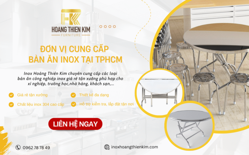 cung cấp bàn tròn inox chất lượng TP.HCM