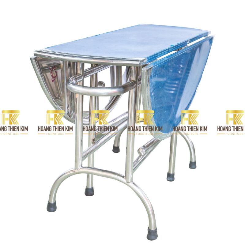 bàn tròn xếp 3 inox 201