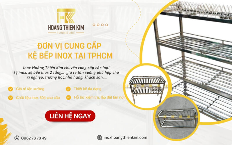 kệ bếp inox Hoàng Thiên Kim