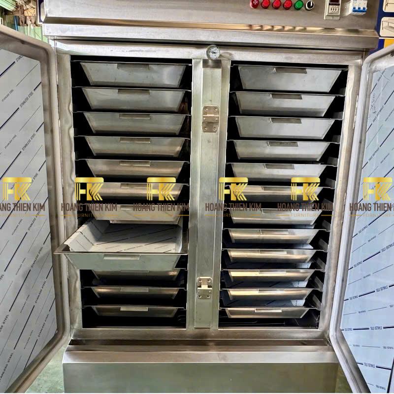 Tủ nấu cơm công nghiệp bằng điện và gas 120kg Tủ nấu cơm công nghiệp bằng điện và gas 120kg
