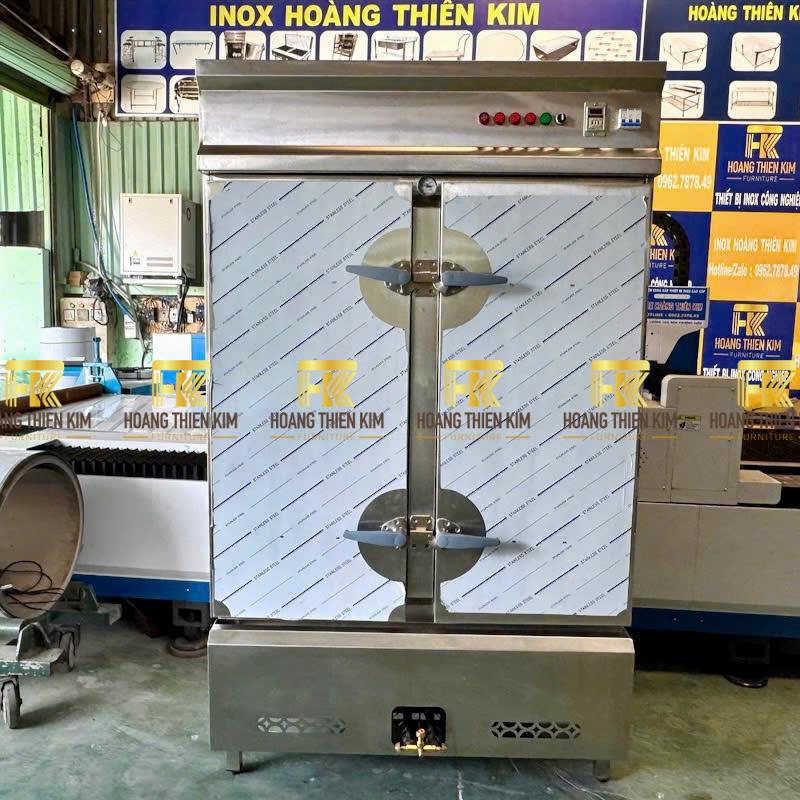 Tủ nấu cơm công nghiệp bằng điện và gas 120kg